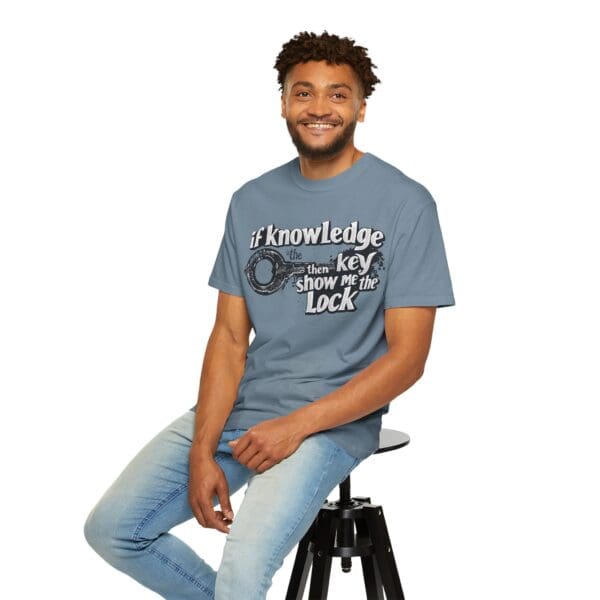 "Knowledge Is The Key" Inspirational T-Shirt - Image 19