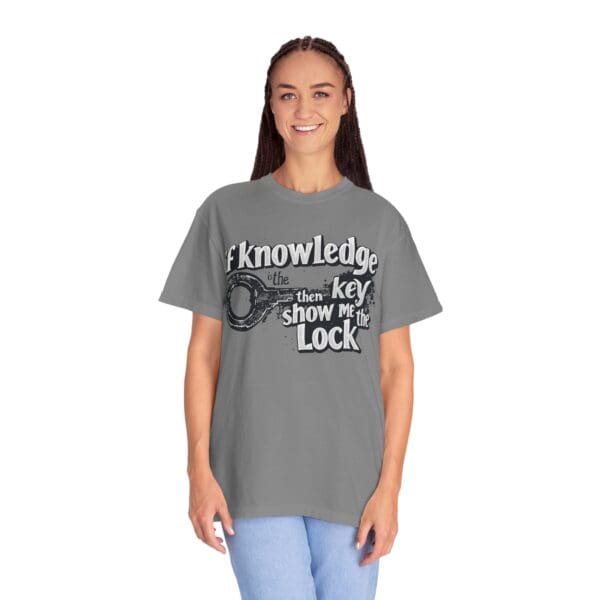 "Knowledge Is The Key" Inspirational T-Shirt - Image 16