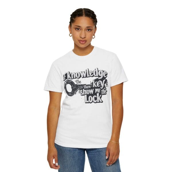 "Knowledge Is The Key" Inspirational T-Shirt - Image 2