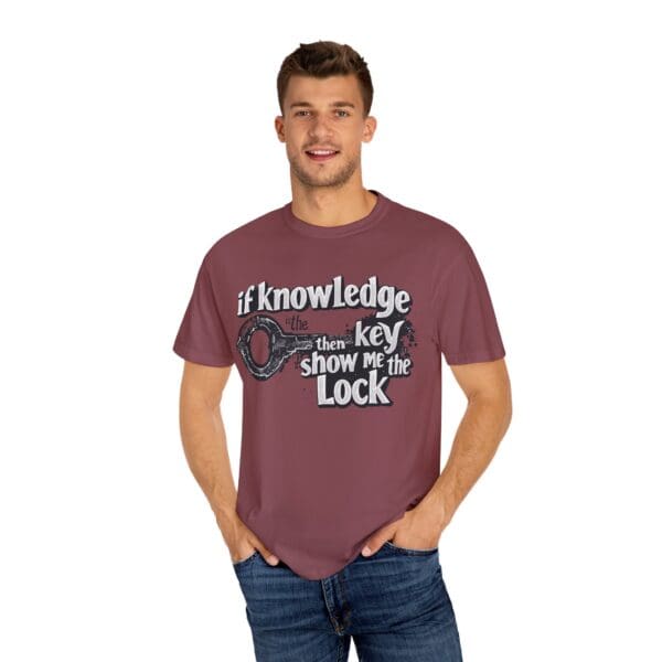 "Knowledge Is The Key" Inspirational T-Shirt - Image 28