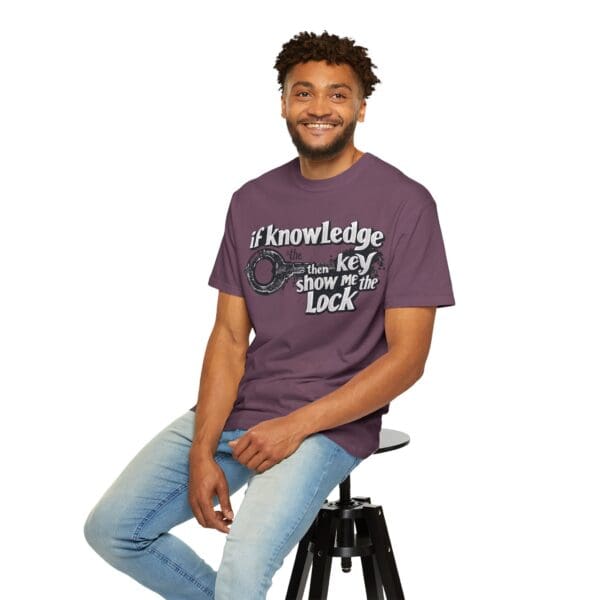 "Knowledge Is The Key" Inspirational T-Shirt - Image 25