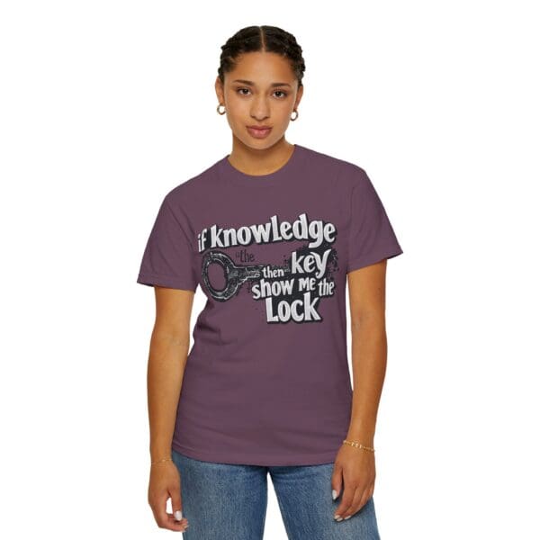 "Knowledge Is The Key" Inspirational T-Shirt - Image 26